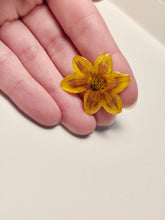 Charger l'image dans la galerie, Broche fleur naturelle jaune