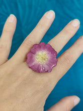 Charger l'image dans la galerie, Bague ajustable fleur naturelle Rose rose