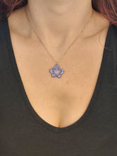 Charger l'image dans la galerie, Collier fleur naturelle Hortensia double violette