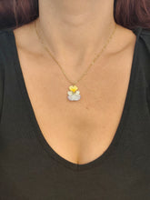 Charger l'image dans la galerie, Collier fleur naturelle Pensée jaune blanche et violette